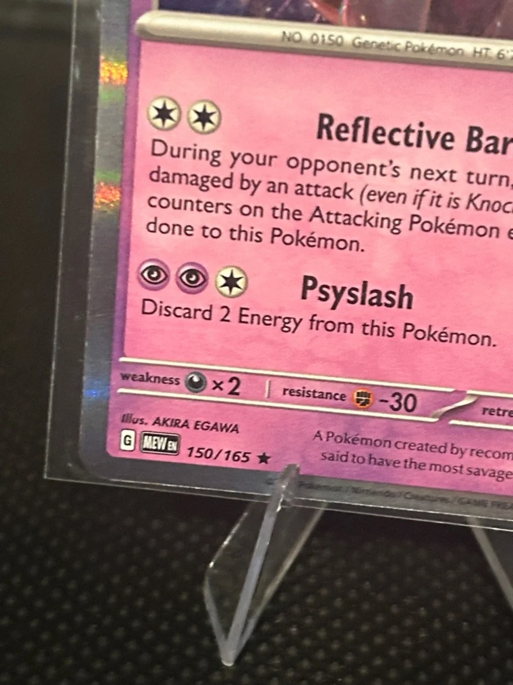 Pokemon Mewtwo Holo 150/165 from the Scarlet‎ & Violet 151 Set M/NM